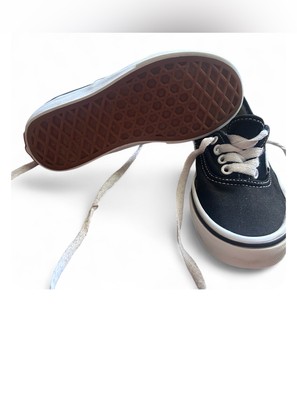 Classic Black Vans Kids Shoes with White Laces